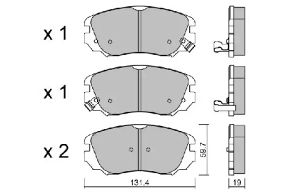 Комплект тормозных колодок AISIN BPOP-1010